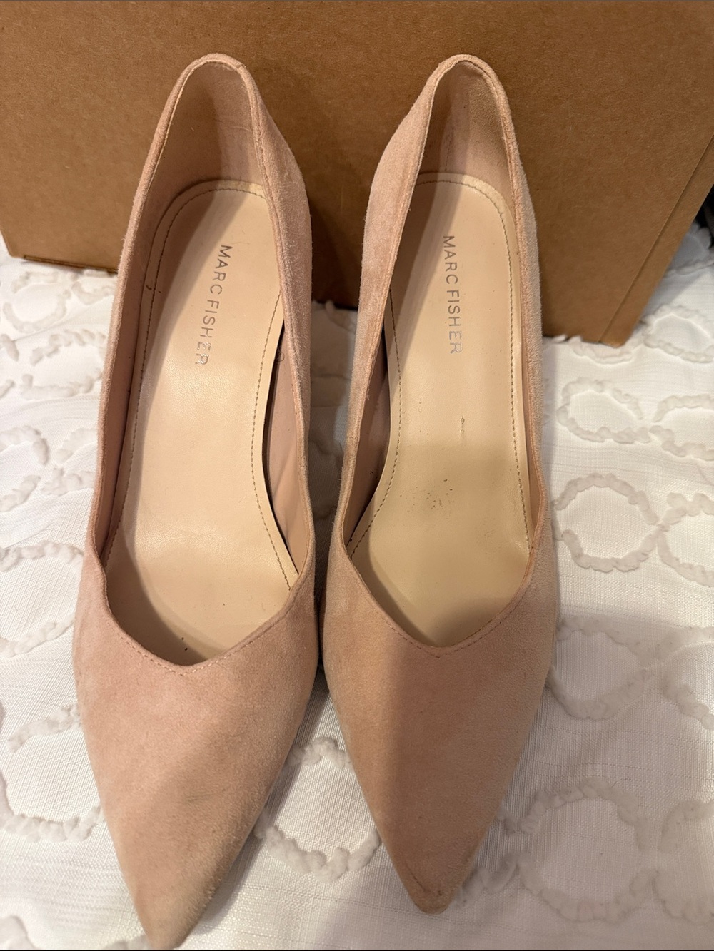 Marc Fisher Blush Suede Pointed Toe Pumps-size 8- price firm